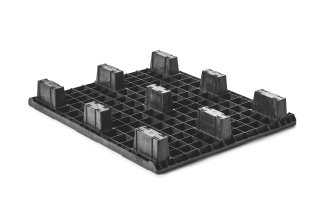 Kunststof pallet 1200 x 1000 gesloten dek 9 pootjes light - Qp1210lb9fr cd b - QP1210LB9FR-CD