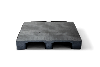 Kunststof pallet 1200 x 1200 gesloten dek 3 onderlatten heavy - Qp1212hb3rr cd - QP1212HB3RR-CD