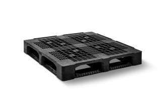 Kunststof pallet 1200 x 1200 open dek  6 onderlatten heavy - Qp1212hb6rr - QP1212HB6RR