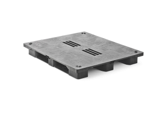 Kunststof pallet 1300 x 1100 gesloten dek 3 onderlatten heavy - Qp1311hb3rr cd - 2.QP1311HB3R-SCD