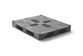 Pallet in plastica 1220 x 1020 ponte chiuso 6 listelli medium - Qp4048mb6rr cd - QP4048MB6RR-CD